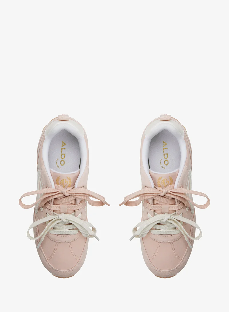 Aldo LIGHT PINK Caely Lace Up Low Top Sneakers for Women | Best Price UAE